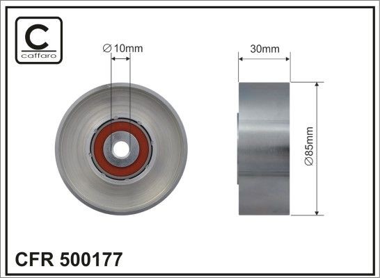 CAFFARO Deflection / Guide Pulley, v-ribbed belt Article number: 500177 cheaply