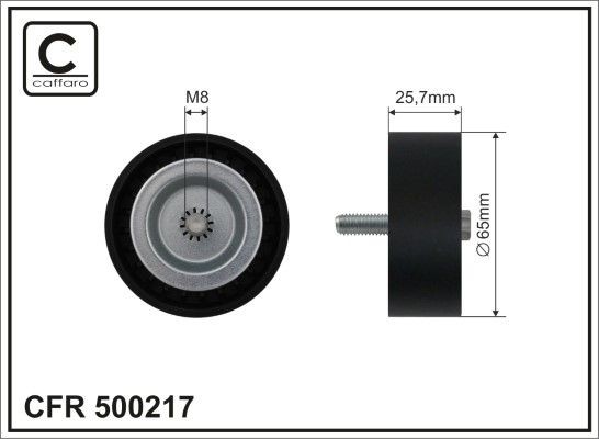 CAFFARO Deflection / Guide Pulley, v-ribbed belt Article number: 500217 cheaply