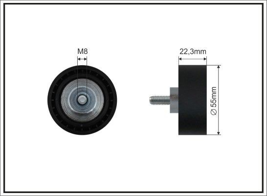 CAFFARO Deflection / Guide Pulley, v-ribbed belt Article number: 500226 cheaply