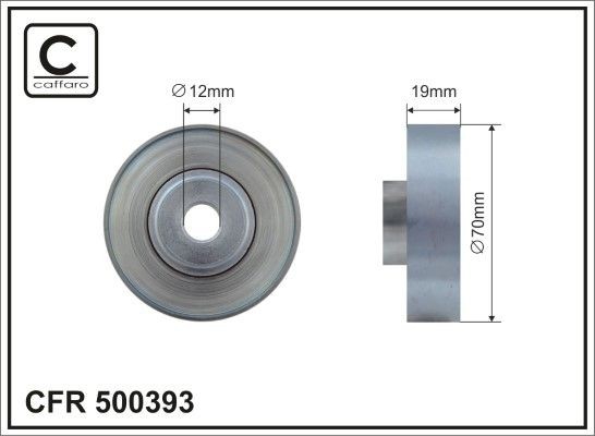 CAFFARO Deflection / Guide Pulley, v-ribbed belt Article number: 500393 cheaply