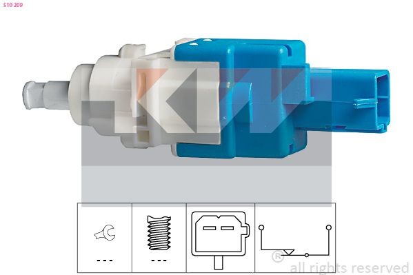 KW 510 209 Ключ, задействане на съединителя (Geschwindigkeitsregelanlag PUNTO 1.3 JTD 16V 70 K.C. дизел 2012