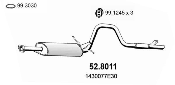 ASSO Middle- / End Silencer Article number: 52.8011 cheaply