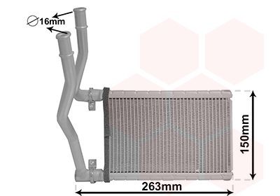 VAN WEZEL Heater matrix Article number: 52006146 cheaply