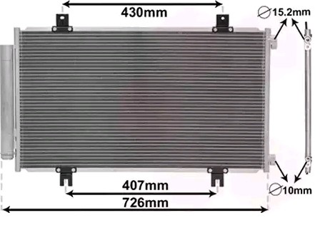 VAN WEZEL Air conditioning condenser Article number: 52015701 cheaply