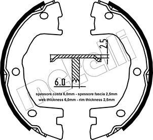 METELLI Handbrake shoes Article number: 53-0097 cheaply