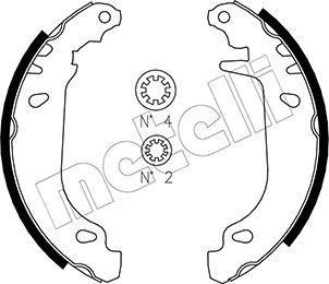 METELLI Brake Shoe Set Article number: 53-0345 cheaply