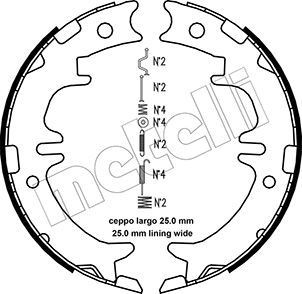 METELLI Handbrake shoes Article number: 53-0439K cheaply