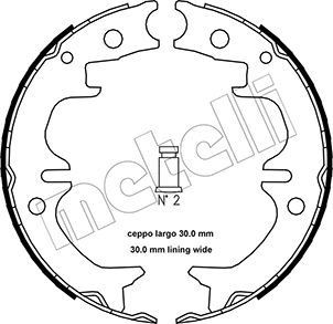 METELLI Handbrake shoes Article number: 53-0442 cheaply