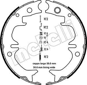 METELLI Handbrake shoes Article number: 53-0442K cheaply