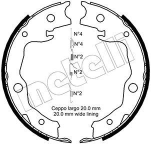 METELLI Handbrake shoes Article number: 53-0450K cheaply