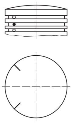 MAHLE ORIGINAL Piston Article number: 535 PI 00100 004 cheaply