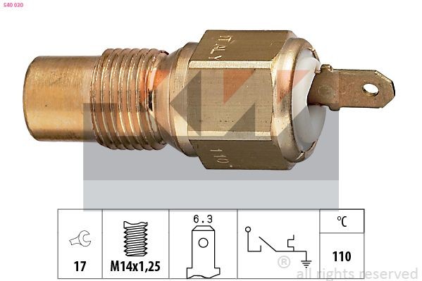 KW 540 030 Temperature Switch, coolant warning lamp SCORPIO 2.5 TD 115 PS Diesel 1994