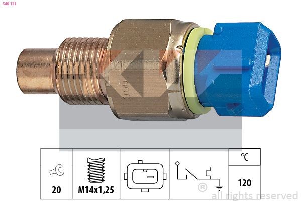 KW 540 131 Temperature Switch, coolant warning lamp PARTNER 1.6 Flexfuel 109 PS Petrol/Ethanol 2015