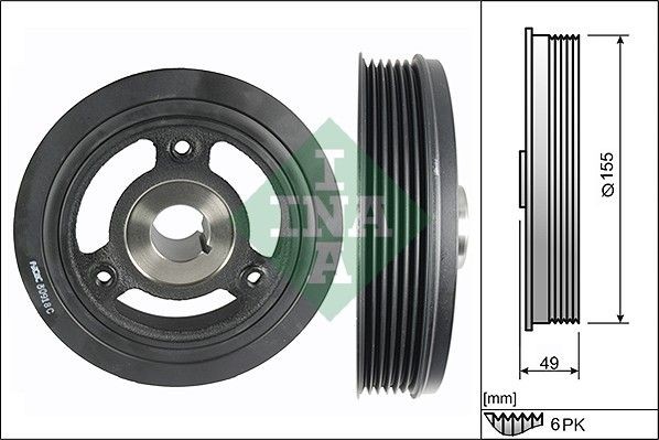 INA Crankshaft pulley Article number: 544 0106 10 cheaply