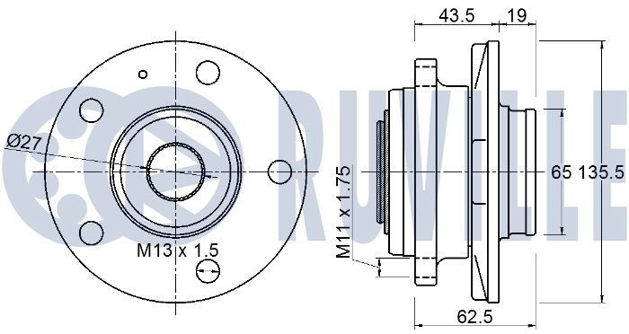 RUVILLE Tensioner Lever, v-ribbed belt Article number: 55237 cheaply