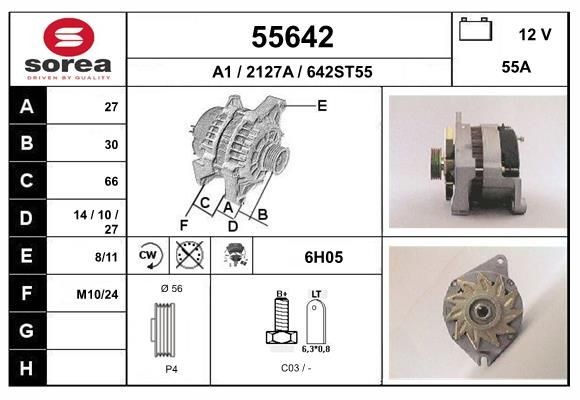 EAI Alternator Article number: 55642 cheaply