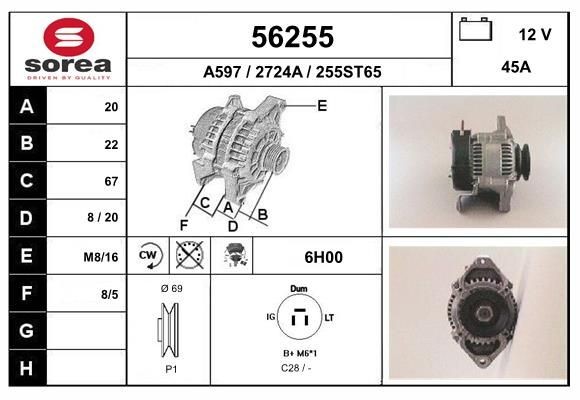 EAI Alternator Article number: 56255 cheaply