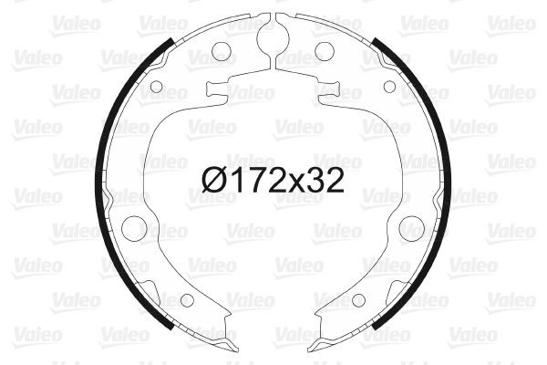 VALEO Handbrake shoes Article number: 564008 cheaply