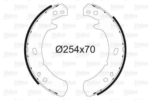 VALEO Handbrake shoes Article number: 564014 cheaply