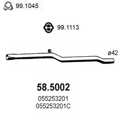 ASSO Exhaust Pipe Article number: 58.5002 cheaply