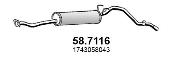 ASSO Rear silencer Article number: 58.7116 cheaply