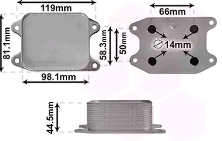 VAN WEZEL Engine oil cooler Article number: 58013703 cheaply