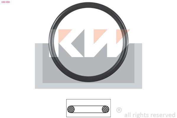 KW Gasket, thermostat Article number: 590 590 cheaply