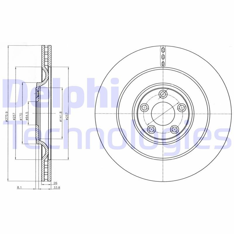 DELPHI Brake disc Article number: BG9103C cheaply