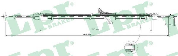 LPR Hand brake cable Article number: C1695B cheaply