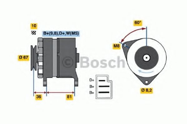 BOSCH Alternator Article number: 0 986 030 760 cheaply