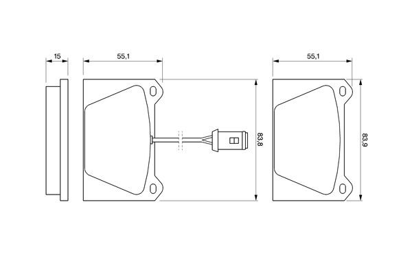 BOSCH Brake pad set Article number: 0 986 424 093 cheaply