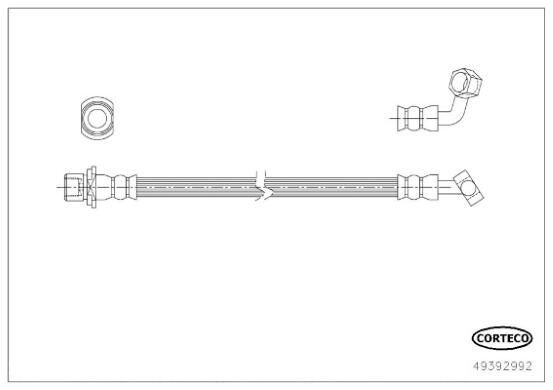 CORTECO Brake hose Article number: 49392992 cheaply