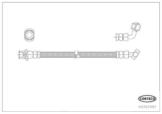 CORTECO Brake hose Article number: 49392993 cheaply