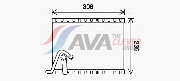 AVA COOLING SYSTEMS Air conditioning evaporator Article number: PEV401 cheaply