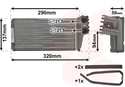 VAN WEZEL Heater matrix *** IR PLUS *** Article number: 40006227 cheaply