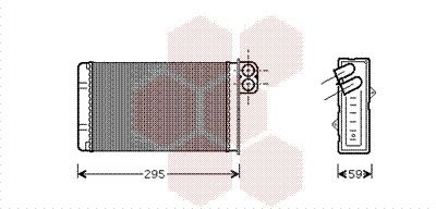 VAN WEZEL Heater matrix Article number: 40006240 cheaply