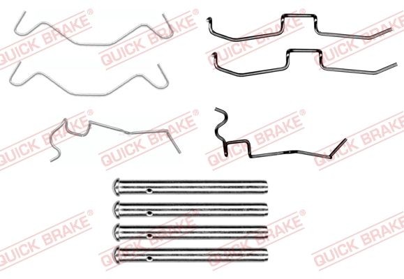 QUICK BRAKE 109-1650 Σετ βοηθ. εξαρτημάτων, τακάκια φρένων CUORE 1.0 i 56 PS Βενζίνη 2003