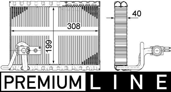 MAHLE ORIGINAL Air conditioning evaporator Article number: AE 124 000P cheaply