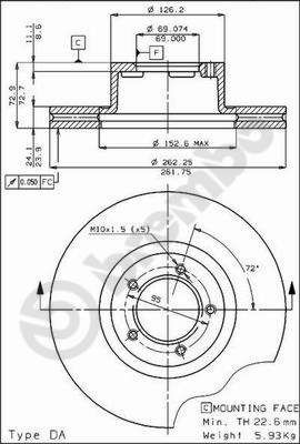 BREMBO Brake disc Article number: 09.3373.10 cheaply