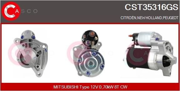 CASCO CEF72009GS Puhallinmoottori, jäähdytituulet. 3 1.6 DI Turbo 109 HV Diesel 2009