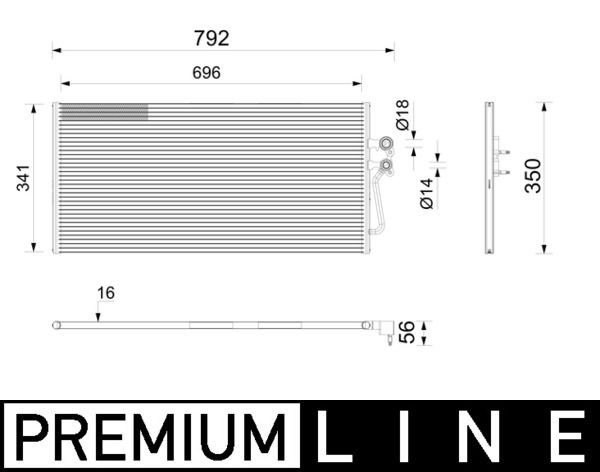 MAHLE ORIGINAL Air conditioning condenser Article number: AC 1202 000P cheaply