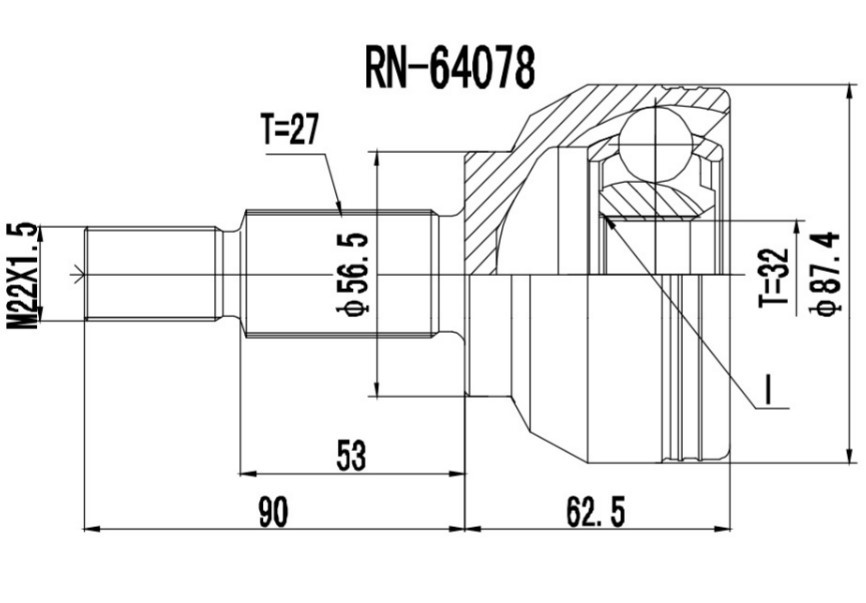 PROCARO Joint kit, drive shaft Article number: 77-RE-600 cheaply