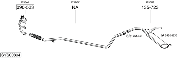BOSAL Rear silencer Article number: 148-323 cheaply