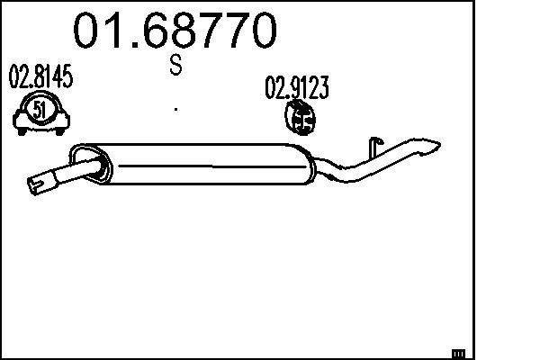MTS Rear silencer Article number: 01.68770 cheaply