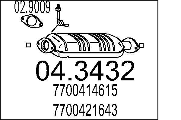 MTS Catalytic converter Article number: 04.3432 cheaply