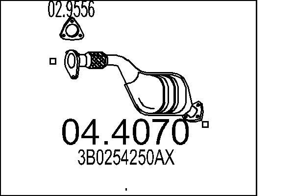 MTS Catalytic converter Article number: 04.4070 cheaply