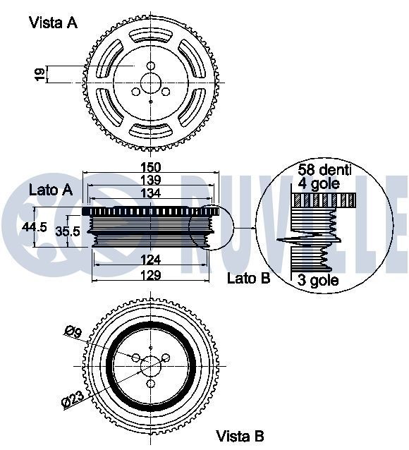 RUVILLE Kit de roulement de roue UGS: 4091 à bon prix