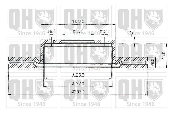 QUINTON HAZELL Brake disc Article number: BDC3441 cheaply
