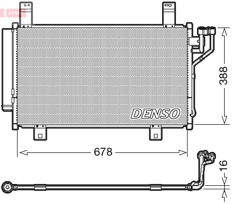DENSO Air conditioning condenser Article number: DCN44009 cheaply