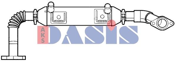 AKS DASIS 080122N EGR cooler STILO 1.9 JTD (192DXT1B) 150 PS Diesel 2008